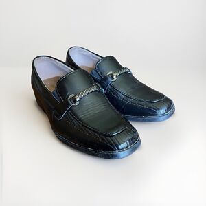Easy Strider Boys Leather Slip On Dress School Shoes Black Size 12 Uniform Shoes